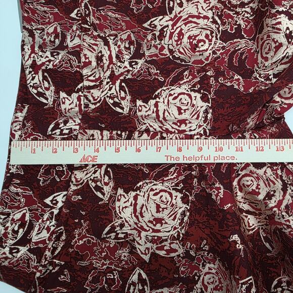 Soft Surroundings Pants Perfect Ponte Straight Leg Floral SZ L Red Gold Serrano - Picture 6 of 8